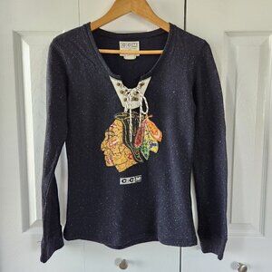 CCM NHL Chicago Blackhawks Toews Lace Up Shirt